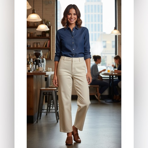 J. Crew ⚜️ Button Down Jean Shirt - Picture 7 of 7